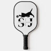Minimalistisch monogram, kat pickleball peddel paddle (Voorkant)