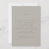 Minimalistisch monogram Klassic Taupe Gray Weddens Kaart (Voorkant)