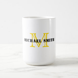 Minimalistisch monogram koffiemok