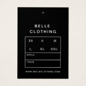 Minimalistisch Monogram Modern Business Hang label Visitekaartje (Achterkant)