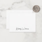 Minimalistisch Monogram Modern Signature Script Notitiekaartje (Voorkant / Achterkant in situ)