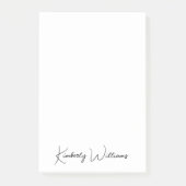 Minimalistisch Monogram Modern Signature Script Post-it® Notes (Voorkant)