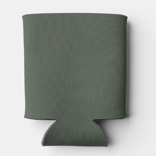 Minimalistisch Monogram Mos Groene Bruiloft Blikjeskoeler (Achterkant)
