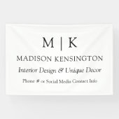 Minimalistisch monogram of Logo buitenbedrijf toev Spandoek (Horizontaal)