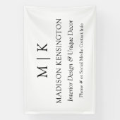 Minimalistisch monogram of Logo buitenbedrijf toev Spandoek (Verticaal)