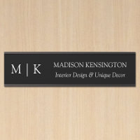 Minimalistisch monogram of Logo Business Black toe