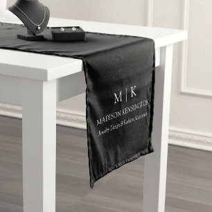 Minimalistisch monogram of Logo Business Black toe Medium Tafelloper