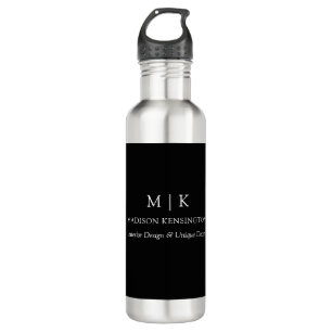 Minimalistisch monogram of Logo Business Black toe Waterfles