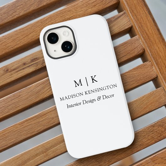 Minimalistisch monogram of Logo Business toevoegen Case-Mate iPhone Case