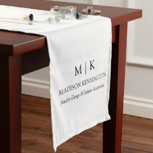 Minimalistisch monogram of Logo Business toevoegen Medium Tafelloper