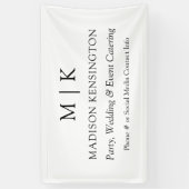 Minimalistisch monogram of Logo Business toevoegen Spandoek (Verticaal)