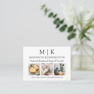 Minimalistisch Monogram of Logo Toevoegen Zakelijk Visitekaartje