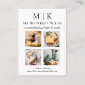 Minimalistisch monogram of voeg Logo Business 4-fo Visitekaartje (Voorkant)