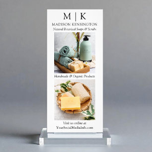 Minimalistisch monogram of Voeg Logo-fotobedrijf t Reclamekaart