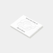 Minimalistisch Monogram Professioneel Elegant Post-it® Notes (Schuin)