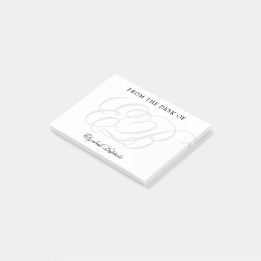 Minimalistisch Monogram Professioneel Elegant Post-it® Notes (Schuin)