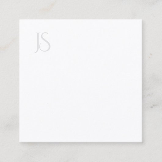 Minimalistisch Monogram Professionele Sjabloon Ele Vierkante Visitekaartje (Voorkant)