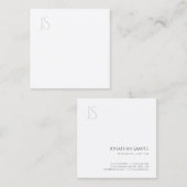 Minimalistisch Monogram Professionele Sjabloon Ele Vierkante Visitekaartje (Voorkant / Achterkant)