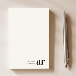 Minimalistisch  monogram Retro Typografie Post-it® Notes