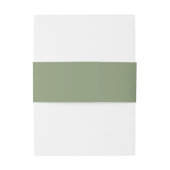 Minimalistisch Monogram Sage Green Wedding Uitnodigingen Wikkel (Achterkant Voorbeeld)