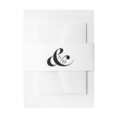 Minimalistisch Monogram Script Ampersand Uitnodigingen Wikkel (Voorkant Voorbeeld)