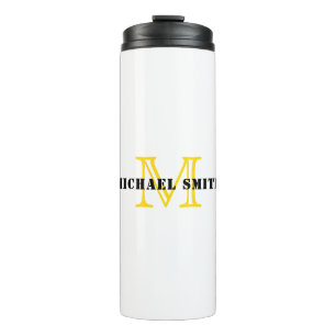 Minimalistisch monogram thermosbeker