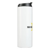 Minimalistisch monogram thermosbeker (Gedraaid links)