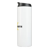 Minimalistisch monogram thermosbeker (Geroteerd rechts)