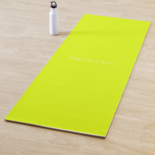 Minimalistisch monogram voor chartreuse groene dou yogamat