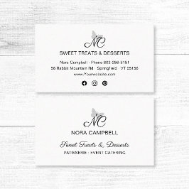 Minimalistisch Monogram Zwart Social Media Pictogr Visitekaartje