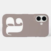 Minimalistisch Monogrammatisch Initiaal in Taupe B Case-Mate iPhone Case (Achterkant (horizontaal))
