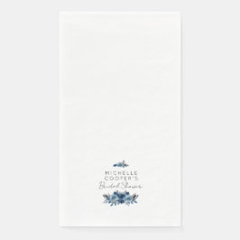 Minimalistisch mosterdblauw en zeekoraal servet