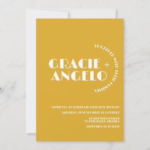 Minimalistisch mosterdblauw gestreepte tangen kaart