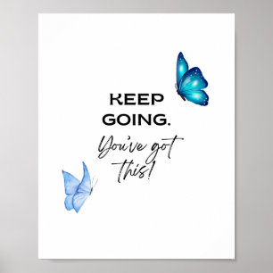 Minimalistisch Motivatie citaat Je hebt dit Poster