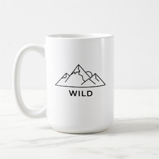 Minimalistisch Mountain WILD-avontuur Koffiemok