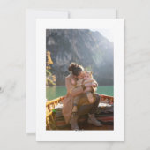 Minimalistisch Multi Photo handgeschreven script w Feestdagenkaart (Achterkant)