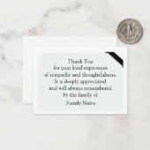 Minimalistisch na begrafenisdank notitiekaartje (Voorkant / Achterkant in situ)