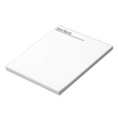 Minimalistisch naamblok notitieblok (Gedraaid)