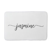 Minimalistisch naamscript voor White Girly Badmat (Voorkant)
