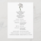 Minimalistisch Narcissus huwelijksprogramma Programma (Voorkant)