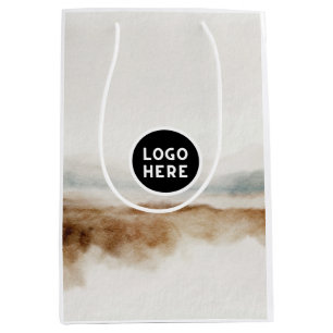 Minimalistisch Natuurlijk Aquarel Abstract Patroon Medium Cadeauzakje