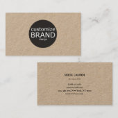 Minimalistisch natuurlijk professioneel Logo Visit Visitekaartje (Voorkant / Achterkant)