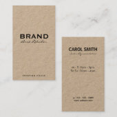 minimalistisch natuurlijk visitekaartje (Voorkant / Achterkant)