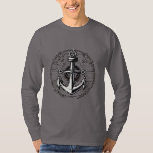 Minimalistisch nautisch anker - symbool van stabil t-shirt