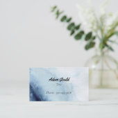 Minimalistisch Navy Blue Gradient Visitekaartje (Staand voorkant)