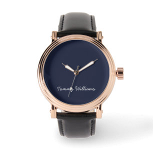 Minimalistisch Navy Blue Professional Eenvoudig Horloge