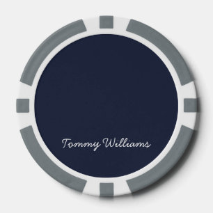Minimalistisch Navy Blue Professional Eenvoudig Poker Chips
