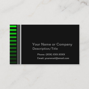 Minimalistisch Neon Green Stripes Visitekaartje