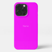 Minimalistisch neon magenta roze aangepaste naam m