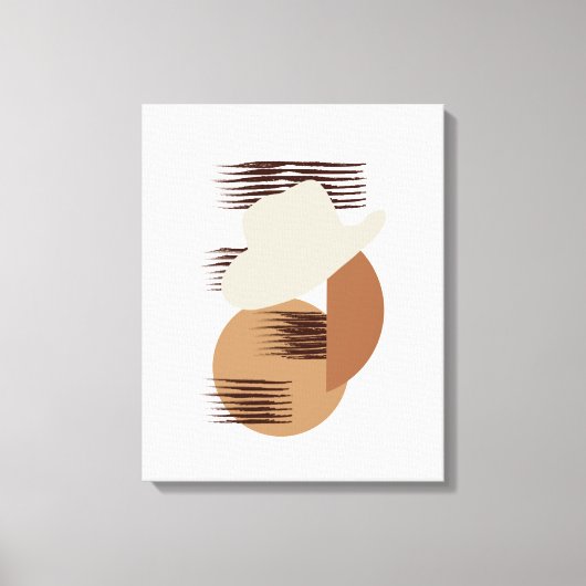 Minimalistisch neutraal gekleurde Cowboy Pet Canva Canvas Afdruk (Voorkant)